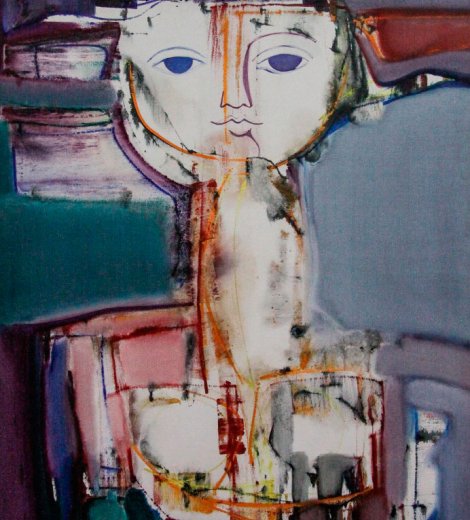 Obra pictórica de Gloria Montoya, técnica mixta