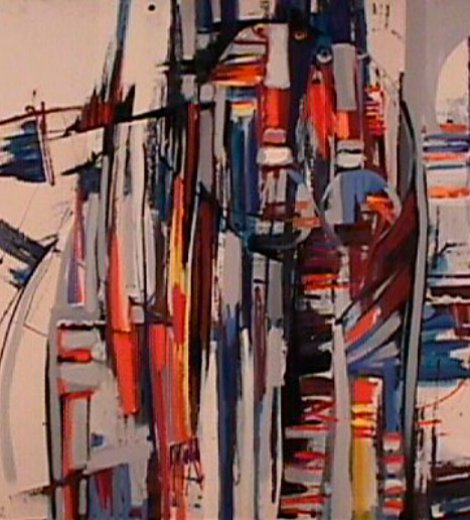 Obra pictórica de Gloria Montoya, técnica mixta