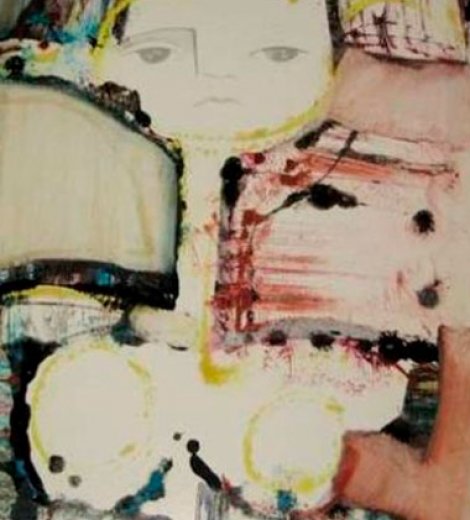 Obra pictórica de Gloria Montoya, técnica mixta